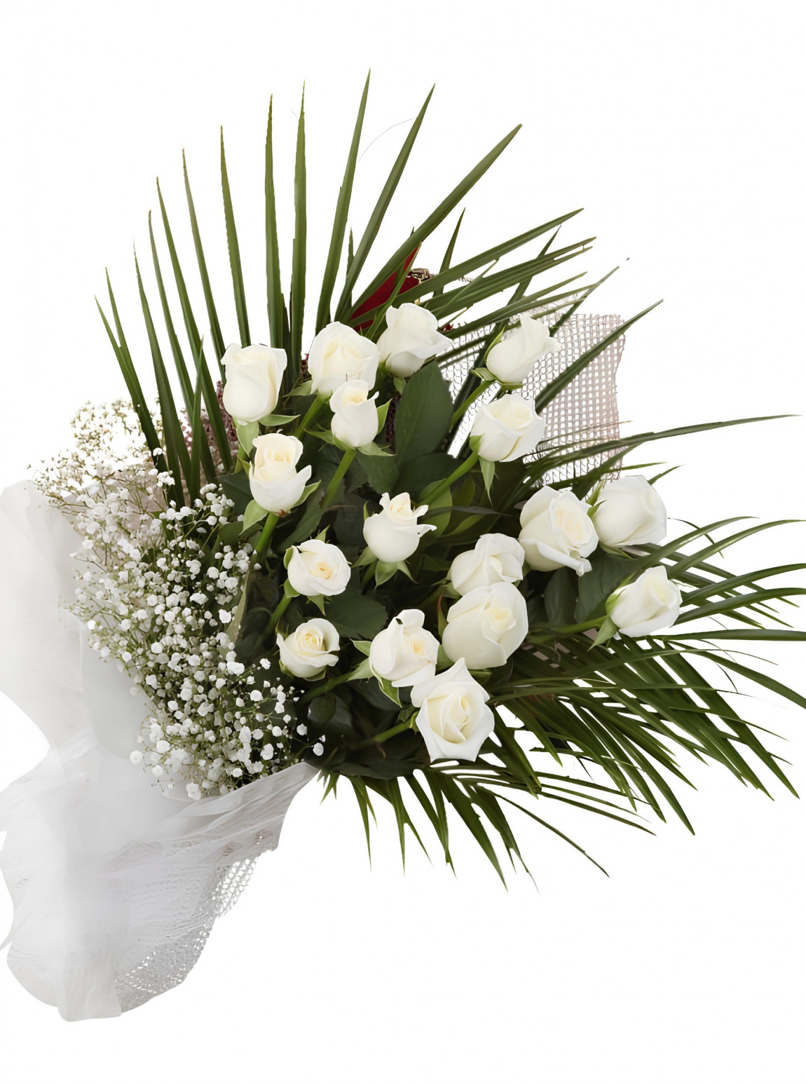 17 Adet Beyaz Gül Buketi