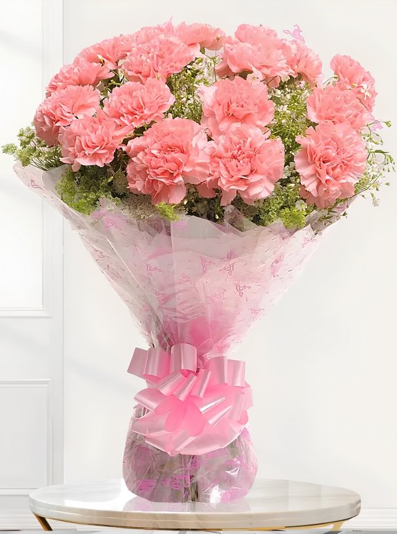 Büyük Boy Pembe Karanfil Buketi